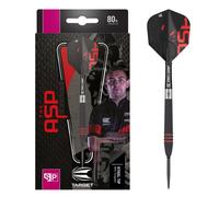 TARGET Darts Nathan Aspinall The Asp Black 22G 80% Tungsten Swiss Point Steel Tip Darts Set