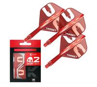 Target Darts Nathan Aspinall The Asp K-Flex Flight & Shaft System, Red | No.2/No.6 Kflex - Short (19mm), Intermediate (26mm), and Medium (33mm) All-In-One K Flex Flights and Shafts