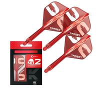 Target Darts Nathan Aspinall The Asp K-Flex Flight & Shaft System, Red | No.2/No.6 Kflex - Short (19mm), Intermediate (26mm), and Medium (33mm) All-In-One K Flex Flights and Shafts