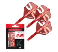 Target Darts Nathan Aspinall The Asp K-Flex Flight & Shaft System, Red | No.2/No.6 Kflex - Short (19mm), Intermediate (26mm), and Medium (33mm) All-In-One K Flex Flights and Shafts