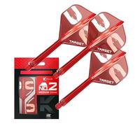 Target Darts Nathan Aspinall The Asp K-Flex Flight & Shaft System, Red | No.2/No.6 Kflex - Short (19mm), Intermediate (26mm), and Medium (33mm) All-In-One K Flex Flights and Shafts