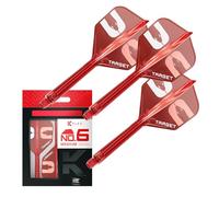 Target Darts Nathan Aspinall The Asp K-Flex Flight & Shaft System, Red | No.6 Kflex - Medium (33mm) All-In-One K Flex Flights and Shafts, Professional Dart Accessories