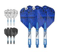 TARGET Darts Phil Taylor Ink Design No.6 Dart Flights & Intermediate (41mm) Shafts Stems - 9 Flights and 9 Shafts in Total