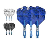 TARGET Darts Phil Taylor Ink Design No.6 Dart Flights & Short (34mm) Shafts Stems - 9 Flights and 9 Shafts in Total