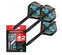 Target Darts Phil Taylor K Flex Flights and Shaft System, No.2 | Pack of 3 Kflex All In One Flights, Player Edition Darts Accessories | K-Flex Dart Stem - Medium (33mm)
