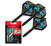 Target Darts Phil Taylor K Flex Flights and Shaft System, No.2 | Pack of 3 Kflex All In One Flights, Player Edition Darts Accessories | K-Flex Dart Stem - Intermediate (26mm)