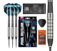 Target Darts Phil Taylor Power 8-Zero 2 Steel Tip Darts, 80% Tungsten Dart Set, 24G | Power 8 Zero Player Edition Darts with Swiss Points, Pro Grip Shafts, No.6 Dart Flights & SP Tool
