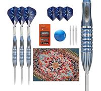 Target Darts Phil Taylor Steel Tip Gx2 Dart Set, 22G/24G/26G | 95% Tungsten Darts, Pro Ultra No.6/Vapor S Flights & Power Titanium Shafts, Swiss Nano Points Silver & SP Tool Included | Player Edition