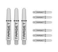 Target Darts Pro Grip Tag Shaft (9 Pack) Multipack Shafts, Professional Dart Accessories, Dart Shaft Set - Black & White, Short Length (33.5mm)