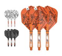 Target Darts Raymond Van Barneveld Ink Design No.6 Dart Flights & Intermediate (41mm) Shafts Stems - 9 Flights and 9 Shafts in Total