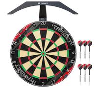 Target Darts Rift Dartboard with Optional LED Light | Steel Tip Dart Board with Optional Bright Dartboard Lighting | Staple-free Wire | Includes Two Sets of 17G Darts | Easy Assembly Complete Starter