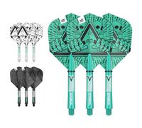 Target Darts Rob Cross Ink Design No.6 Dart Flights & Intermediate (41mm) Shafts Stems - 9 Flights and 9 Shafts in Total