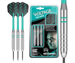 Target Darts Rob Cross Silver Voltage 24g Brass Steel Tip Set Board Game Pro