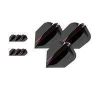 Target Darts Scope Pro Ultra Dart Flights, 9 Pack - NO.6 Shape Flights | Professional Dart Accessories, Scope Dart Flight Set, Multipack Flights Set, Black & Red