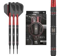 TARGET Darts Scope Soft Tip Darts, 90% Tungsten Dart Set, Barrel 10-20G | Red & Black Darts, Darts Set with Pixel Tips, Electronic Darts, Soft Tip Darts