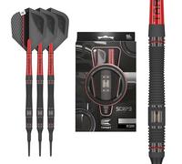 TARGET Darts Scope Soft Tip Darts, 90% Tungsten Dart Set, Barrel 11-21G | Red & Black Darts, Darts Set with Pixel Tips, Electronic Darts, Soft Tip Darts