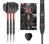 TARGET Darts Scope Steel Tip Swiss Point Darts, 90% Tungsten Dart Set, Barrel 02-24G | Steel Tip Dart Sets, Red & Black Darts, Professional Dart Set with Swiss Points & Tool