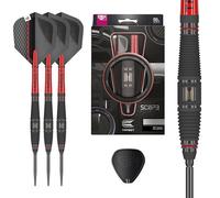TARGET Darts Scope Steel Tip Swiss Point Darts, 90% Tungsten Dart Set, Barrel 03-25G | Steel Tip Dart Sets, Red & Black Darts, Professional Dart Set with Swiss Points & Tool