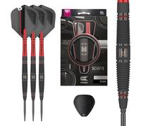 Target Darts Scope Steel Tip Swiss Point Darts, 90% Tungsten Dart Set, Barrel 04-23G | Steel Tip Dart Sets, Red & Black Darts, Professional Dart Set with Swiss Points & Tool