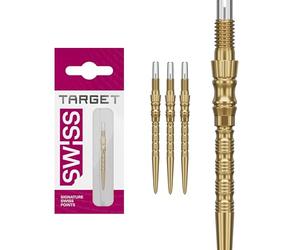 Target Darts Signature Swiss Point TRB | 3 Pack Set of Tips | 30MM - Gold | Change Dart Points, Swiss Point Technology, Professional Darts Accessories