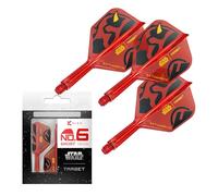 Target Darts Star Wars Darth Maul K Flex Integrated Dart Flights & Shafts | Pack of 3 K-Flex, No.6 | Disney K-Flex Accessories, Short (19mm)