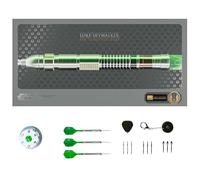 Target Darts Star Wars Luke Skywalker Jedi Knight Lightsaber Steel Dart Set, 24G | 95% Tungsten, Swiss Point & Soft Tip Conversion, K-Flex Flights & Shafts, Dart Stand, Limited Edition Sets