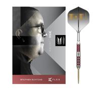 TARGET Darts Stephen Bunting 95K Swiss Point Steel Tip Dart Set, 22G | Kflex Flights & Shafts, The Bullet Player Edition 95% Tungsten Darts, Spare Gold DX Points & Premium Keyring SP Tool