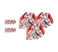 Target Darts Stephen Bunting Flights, Pack of 9 - NO.2/NO.6/TEN-X | Red, White and Black Pro Ultra Dart Flights, Dart Flight Multipack, Professional Darts Accessories