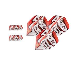 Target Darts Stephen Bunting Flights, Pack of 9 - NO.2/NO.6/TEN-X | Red, White and Black Pro Ultra Dart Flights, Dart Flight Multipack, Professional Darts Accessories