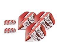 TARGET Darts Stephen Bunting Flights, Pack of 9 - NO.2 | Red, White and Black Pro Ultra Dart Flights, Dart Flight Multipack, Professional Darts Accessories
