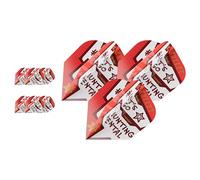 Target Darts Stephen Bunting Flights, Pack of 9 - NO.6 | Red, White and Black Pro Ultra Dart Flights, Dart Flight Multipack, Professional Darts Accessories
