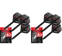 Target Darts Stephen Bunting K Flex Flights and Shaft System, No.2 | Pack of 3 Kflex All In One Flights, Player Edition Darts Accessories | K-Flex Dart Stem - Short/Intermediate/Medium