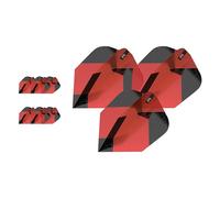 Target Darts Tag Flights - Target Tag Flights (Pack of 9) Multipack Flights, Professional Dart Accessories, Dart Flight Set - TEN-X shape, Black and Red