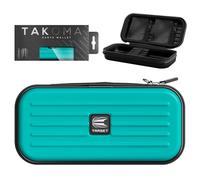 Target Darts Takoma Dart Case Wallet, Regular Size, Aqua | Store 3 Fully Assembled Darts & Accessories | Dart Holder with Zip Lock Pouches, Store Flights, Shafts & Swiss Points