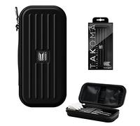 TARGET Darts Takoma Dart Case Wallet, Regular Size, Black | Store 3 Fully Assembled Darts & Accessories | Dart Holder with Zip Lock Pouches, Store Flights, Shafts & Swiss Points