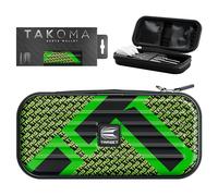 TARGET Darts Takoma Tag Darts Wallet, Regular Size, Green | Darts Case Holds 3 Darts | Protective EVA Dart Holder with Double Zip Lock Inner Pouches | Professional Darts Accessories