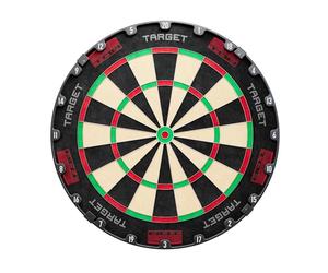 Target Darts TOR Dartboard, Steel Tip Dart Board | Competition Standard Steel Tip Dartboards with Fixing Kit, Modern Rotational Number Ring, Premium Madagascan Sisal, Stainless Steel Thin Wire System