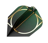Target Darts Unisex Cult Pro Ultra No.6 Dart Flights, Black, Green and Gold, No.6 UK