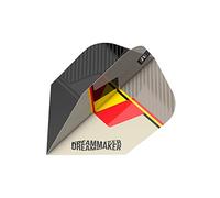 Target Darts Unisex Dimitri Van Den Bergh 90% Pro Ultra Dart Flights, Sand, Black, Yellow and Red, No.6 UK