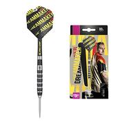 Target Darts Unisex Dimitri Van Den Bergh Dream Maker 80% Tungsten Swiss Point Tip Set Steel Darts, Black, Yellow and Red, 24G UK