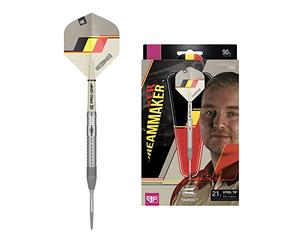 Target Darts Unisex Dimitri Van Den Bergh Dream Maker G1 90% Tungsten Swiss Point Tip Set Steel Darts, Sand, Black, Yellow and Red, 25G UK