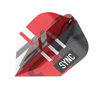 Target Darts Unisex Sync Pro Ultra No.6 Dart Flights, Red, Silver and Black, No.6 UK