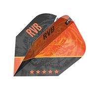 Target Darts Unisex's Raymond Van Barneveld RVB Gen 4 Pro Ultra Dart Flights, Orange and Black, No.6