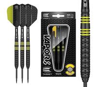 Target Darts Vapor 8 Black 80% Tungsten Steel Tip Darts Set 22G Yellow