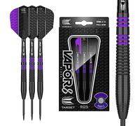 Target Darts Vapor 8 Black 80% Tungsten Steel Tip Darts Set 23G Purple