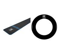 Target Darts World Champion Darts Mat - Blue Trim & Pro Tour Printed Surround Black