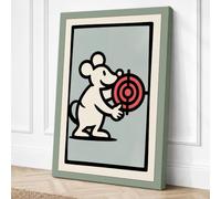 Target Held Graphic Art Canvas Wall Art Print 24x16 Inch (61 x 41 cm)