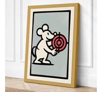 Target Held Graphic Art Canvas Wall Art Print 36x24 Inch (91 x 61 cm)