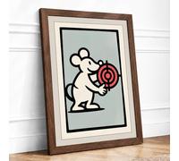 Target Held Graphic Art Framed Wall Art Print A1 (84.1×59.4cm) Walnut, Wall Decor for Living Room, Bedroom, Office & Home, Ready to Hang, Art Gift