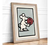 Target Held Graphic Art Framed Wall Art Print A4 (29.7×21cm) Oak, Wall Decor for Living Room, Bedroom, Office & Home, Ready to Hang, Art Gift